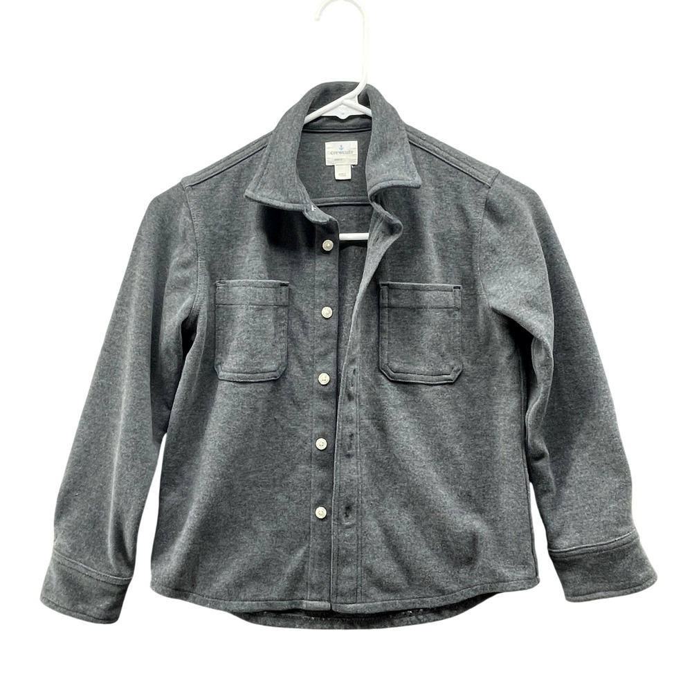 Crewcuts Boys Size 8 (M) Gray‎ Shacket Sweater Jacket Sweatshirt Button Front